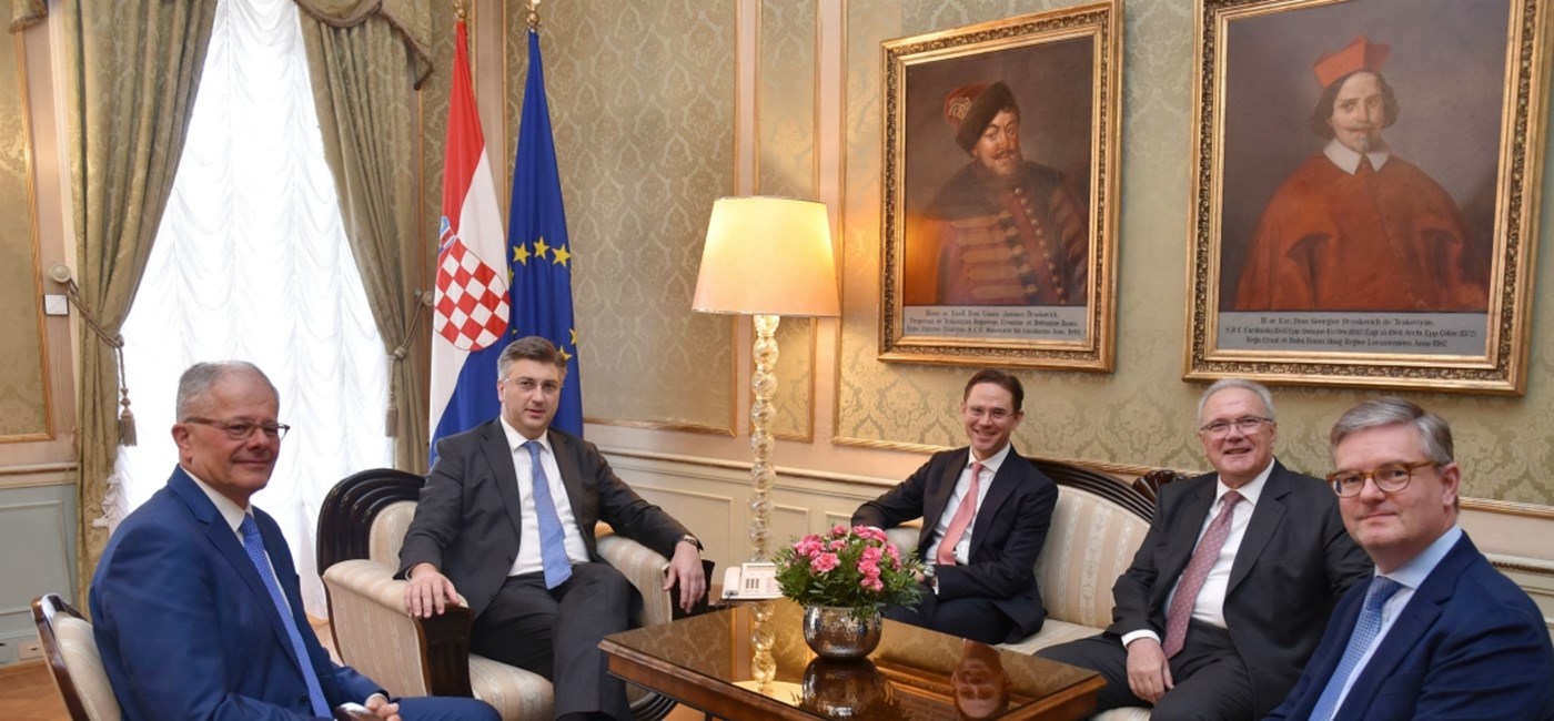 Plenkovic meets with EC Vice-President Katainen and Commissioners Mimica and King